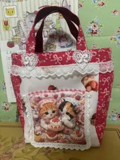 コヤンイサムチョン 猫パネル赤ずきんちゃんぷっくりサイドポケット