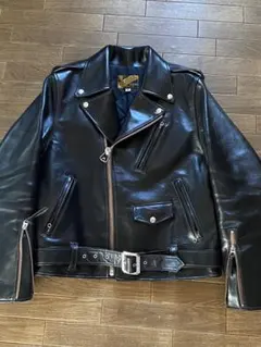 Y2 LEATHER ライダースジャケット ブラック 44 型式hr01 - メルカリ