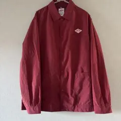 DANTON ナイロンタフタ コーチジャケット ボルドーカバーオール　38