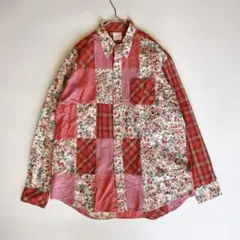 ピンクハウス フード付きシャツ パッチワーク うさぎ イチゴ 赤 ♡希少