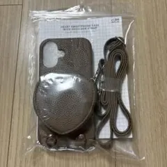 iPhone 16用 ショルダー付きハートスマホケース
