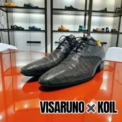 VISARUNO × KOIL クロコ型押し レースアップシューズ 27cmのサムネイル
