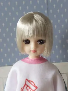 リカちゃんキャッスル♡銀髪ショートヘアリカちゃん人形本体 シルバーボブヘア