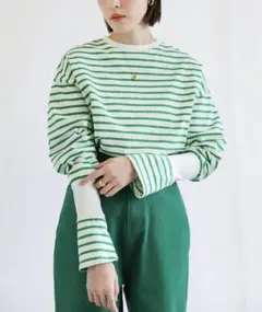 select MOCA リブデザインボーダーロングTシャツのサムネイル