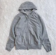 UNIQLO　カジュアル　00s　y2k　ダブルジップパーカー　ライトグレー　M