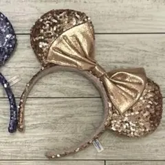 ディズニー カチューシャ スパンコール ピンク