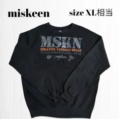 〇〇 miskeen　ミスキーン　 トレーナー　XL相当　ブラック
