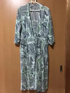 moussy ロングカーディガン 花柄ガウン