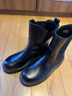 キッズ ブラック サイドゴアブーツ 23cm