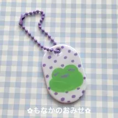 かえるさん　プレートレジンストラップ　ハンドメイド