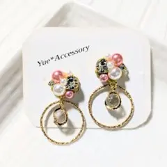 D-254　ハンドメイド☆ビジューピアス／イヤリング