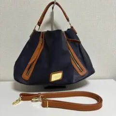 marie claire 2way トートバッグ ネイビー ショルダー