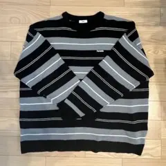Perushu ボーダー クルーネック ニット Lサイズのサムネイル