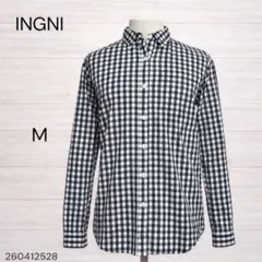 ★美品★INGNI イング ギンガムチェック 長袖シャツ M ブラウス