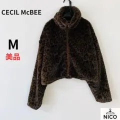 CECIL McBEE レオパード ファージャケット ブルゾン M