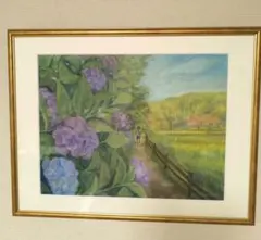 絵画 国立秀雄 杏の里 油絵 - メルカリ
