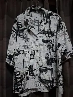 柄シャツ 5分袖