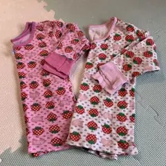 Sirmione 長袖肌着シャツ 2枚セット 110cm いちご柄