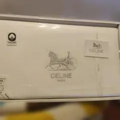 新品未使用　CELINE ホワイト　ジャガードシーツ 140X240cm　西川