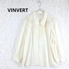 VINVERT レトロ 豪華レース 刺繍 シャツブラウス 17号 大きいサイズのサムネイル