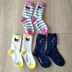 ダブルビー 靴下 ソックス 新品未使用 ミキハウス 17 19 まとめ売り 3足