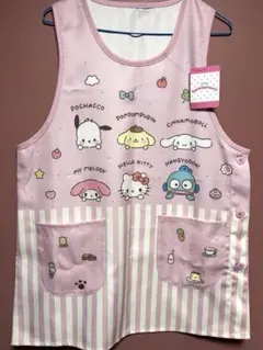 サンリオキャラクターズ エプロン ピンク しまむら