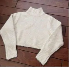 ZARAザラ♡ ニットセーター　 タートルネッククロップドニット Sサイズ 白