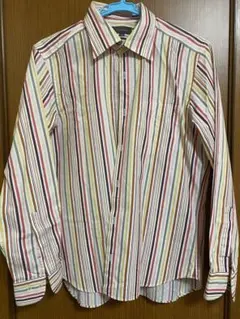 ◆field/dream マルチカラーストライプ 長袖シャツ Mサイズ◆