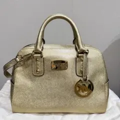 Michael Kors(ゴールド/ハンドバッグ/ショルダーつき)