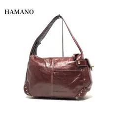 【美品】HAMANO 濱野皮革工藝 ハマノ/レザー 本革/ハンドバッグ