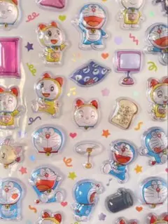 新品✨韓国限定正規品　ドラえもん　3Dシール　青
