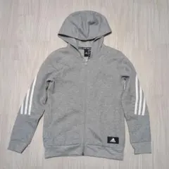adidas グレー パーカー 140