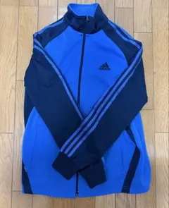 adidas CLIMALITE ジャージ 青/黒