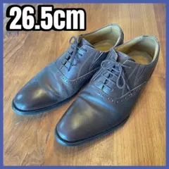 メンズ　ビジネスシューズ　革靴　26.5cm 茶色　ブラウン　紐あり　匿名配送