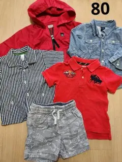 ポロシャツ　シャツ　ショートパンツ　Baby　GAP　80