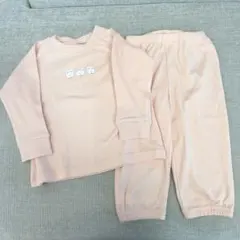 新品 ベビーパジャマ 長袖 薄手 ピンク うさぎ 80cm