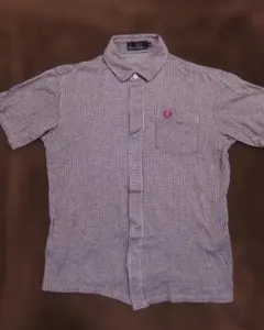 FRED PERRY 千鳥格子 半袖チェックシャツ MODS・S／Mサイズ