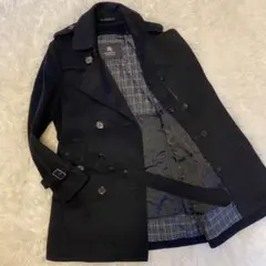 【未使用級】バーバリーブラックレーベル トレンチコート 黒 ライナー カシミヤ混