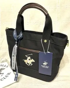 ビバリーヒルズポロクラブ　ショルダーバッグ　 トートバッグ　ブラック　XS