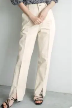 未使用　ローリーズファーム　ラクビフロントスリットパンツ　Ｌのサムネイル