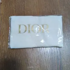 Dior ロゴ入り ホワイトキャンバス巾着ポーチノベルティ