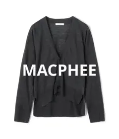 【マカフィー トゥモローランド】プレーンリネンカーディガン Vネック