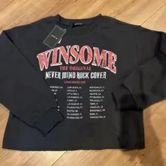 新品 キッズ 女の子 クロップドトレーナー ダークグレー 150 スウェット