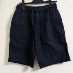 美品！GUメンズ 麻ショートパンツ ネイビー Sのサムネイル