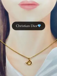 Dior Dネックレス ゴールド ヴィンテージ ディオールのサムネイル
