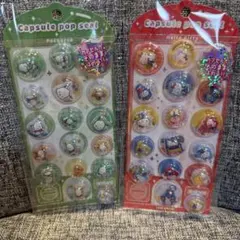 カミオジャパン　カプセルポップシール　サンリオ　ハローキティ　ポチャッコ