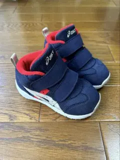 アシックス　ベビーシューズ　14cm スクスク　ネイビーブルー