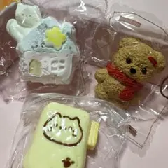 ねこ　くま　スクイーズ3点セット