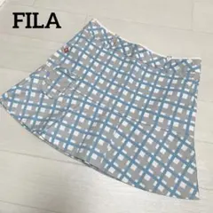フィラ　ゴルフウェア　スカート　チェック柄　ポケット　ストレッチ　Mサイズ