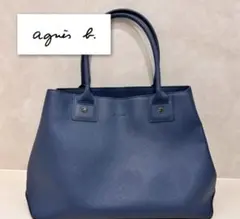 agnès b. ネイビートートバッグ